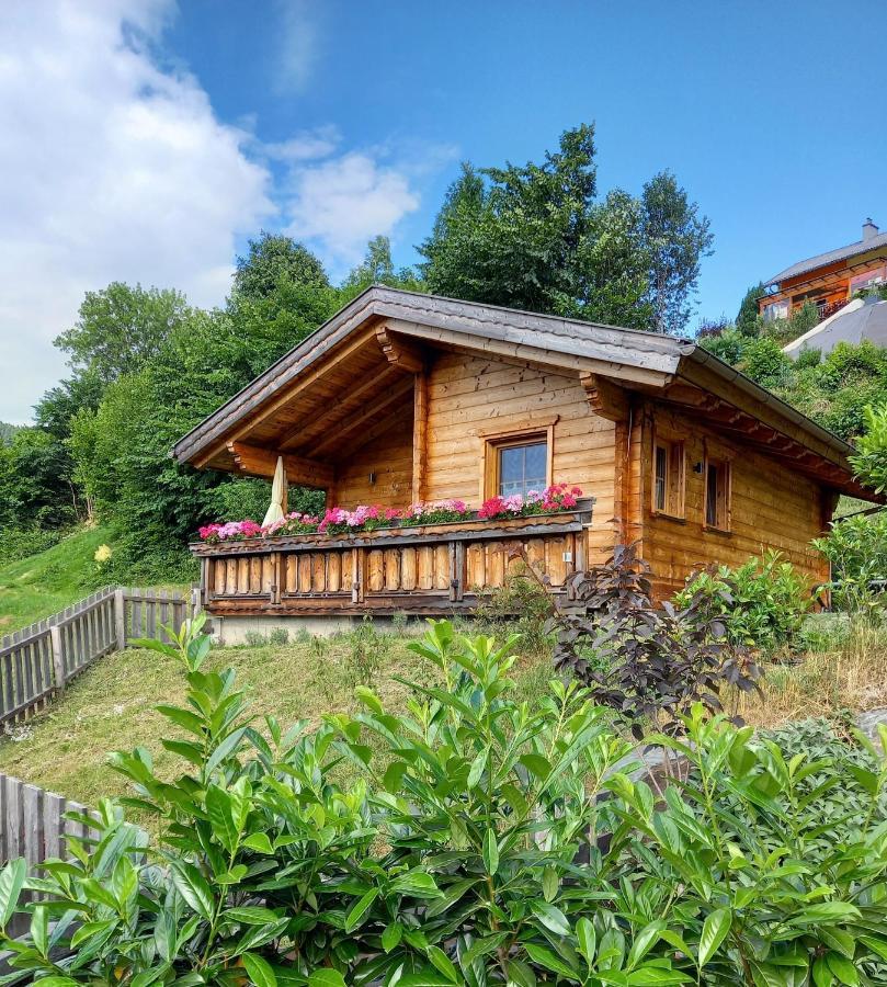 Das Paradieschen Edlitz - Stilvolles Blockhaus Mit Kamin エクステリア 写真